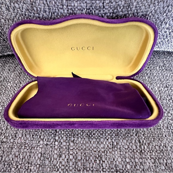 EUC GUCCI LARGE EYEGLASS CASE PURPLE - Picture 8 of 8